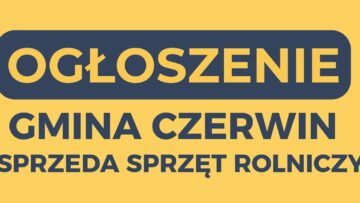 Gmina Czerwin sprzeda sprzęt rolniczy